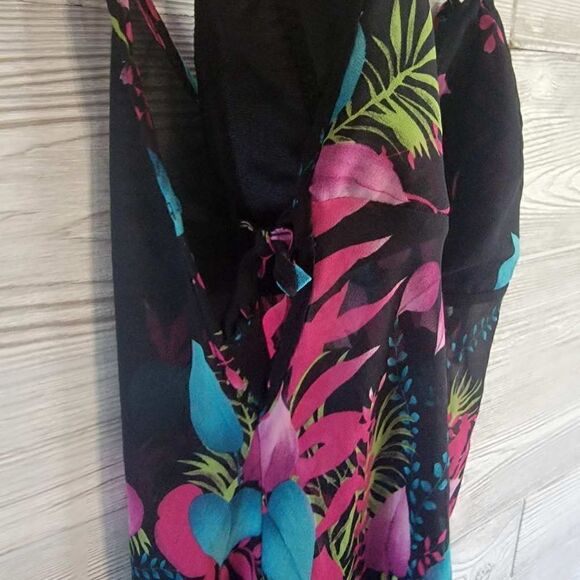 Frederick's Of Hollywood Slip Dress Lingerie SZ L Tropical Floral Camisole - Picture 4 of 7